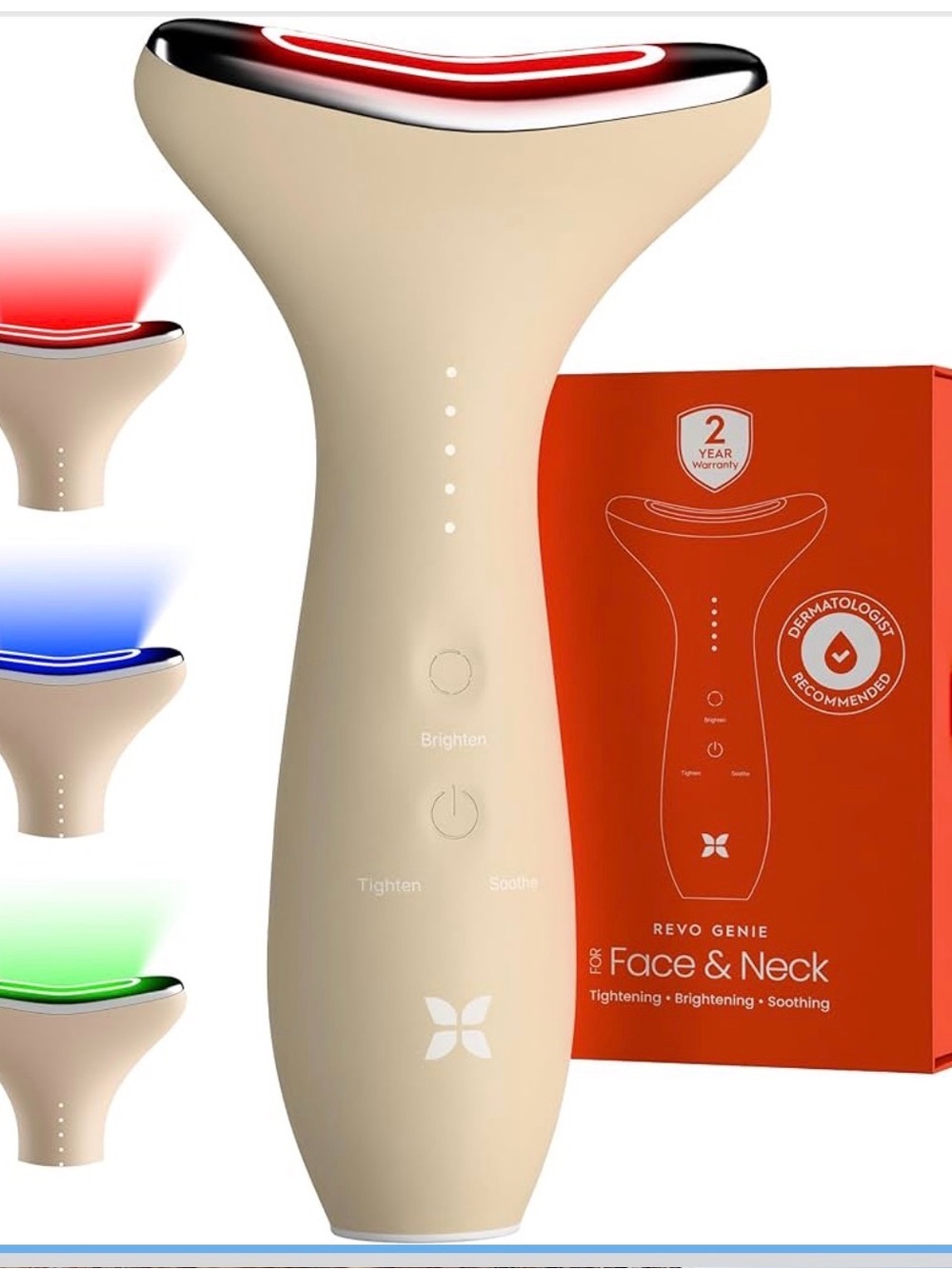 Revo Genie Face & Neck Device - Tightening-Brightening-Soothing - New! - Picture 2 of 6